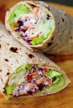 for my dad haha he loves chicken salad High Protein, Low Fat, Cranberry Cherry Chicken Wrap - great recipe for a quick meal on these hot summer days.