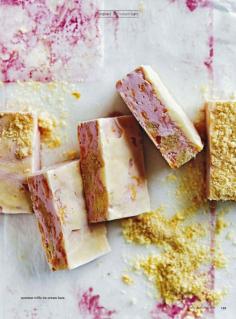 summer trifle ice cream bars | Ingredients: sweet sherry; caster sugar; brioche; strawberry ice cream; vanilla custard; vanilla beans; peaches | Donna Hay | inspiration only