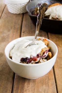 Grain-Free Peach Blueberry Breakfast Cobbler