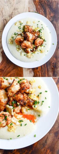 
                    
                        Brown Butter Shrimp with Gouda Grits I howsweeteats.com
                    
                