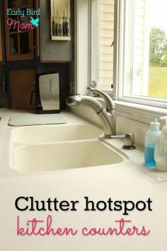 
                    
                        Kitchen counters are a clutter magnet in my home! Here's how I clear mine off every day (with before and after pictures). A little organization in your life goes a long way!
                    
                