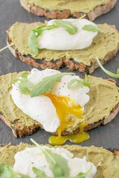 
                    
                        Avocado artichoke toast with poached egg
                    
                