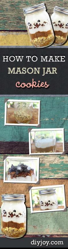 How to Make Mason Jar Cookies - Recipe and Tutorial for Easy Gifts in a Jar