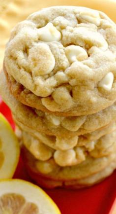 Lemon white chocolate cookies