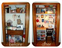 I would settle for a craft closet if I can't have a craft room!
