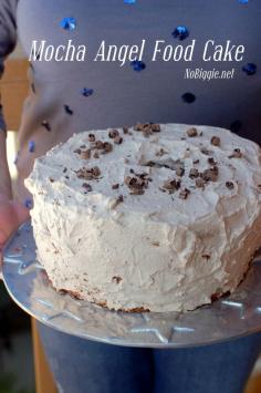 Mocha Angel Food Cake (recipe) #recipe #dessert