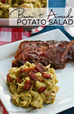 Bacon Avocado Potato Salad Recipe - perfect for summer BBQs! #ad