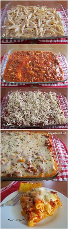 Easy Baked Ziti - "The easiest baked ziti recipe ever!" - #bakedziti 3dinner #kidsfood #familydinner #homemade #easyrecipes #pasta