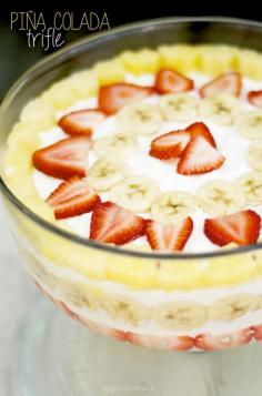 pina colada coconut trifle dessert recipe