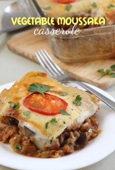 Vegetarian Moussaka Casserole, quick, easy way to make the perfect veggie moussaka