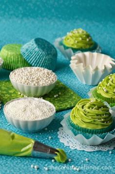 California Avocado Cupcakes with Key Lime Buttercream
