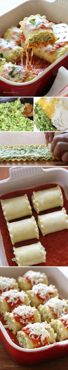 3 cheese zucchini lasagna rolls. Made 9/7/14. So good!
