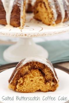 Salted butterscotch bundt cake