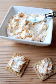 Sounds awesome - ya'll know I love me some ranch dips!!! Cheddar Ranch Cheese Spread: 8oz cream cheese, 1/2 c sour cream, 0.7oz ranch dressing mix, 1 c shredded cheddar