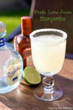Fresh Lime Juice Margarita  Two in the Kitchen. Mmmmmm.... ~Karen