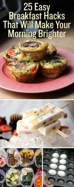 25 Easy Breakfast Hacks To Make Your Morning Brighter. The yogurt honey berry Popsicles sound AMAZING #breakfast #recipes #brunch #recipe #yummy