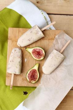 Coconut Fig Ice Pops | 24 Guilt-Free Ice Pops That Will Make You Go Ahhhh Print RECIPE | DAIRY AND SUGAR FREE COCONUT FIG POPSICLES Prep Time: 15 minutes Cook Time: 8 hours Total Time: 8 hours, 15 minutes Yield: 6 popsicles Ingredients 1 cup coconut milk 3 tablespoons maple syrup ½ tablespoon pure vanilla extract 5 ripe figs Instructions In a bowl, whisk together the coconut milk, maple syrup and vanilla extract. Peel the figs. Use your fingers to crumble the figs into the coconut mixture. You'll want to break the figs up into nickel sized pieces or smaller. Whisk all ingredients together. Pour the mixture into your popsicle mold. If you don't have one you can use paper cups, or even ice cube trays, with popsicle sticks. Freeze overnight. Enjoy! Notes If you have difficulties getting your popsicle out of the mold, run the mold under hot water for about 10 seconds. It should slide out with little effort. FYI, in place of maple syrup you can use honey or agave nectar, or you can omit it all together.