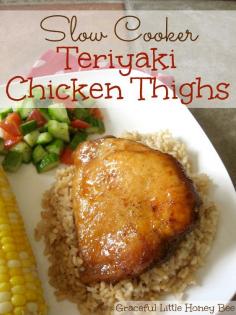 
                    
                        Slow Cooker Teriyaki Chicken Thighs on gracefullittlehon...
                    
                