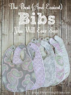 
                    
                        This really is such an easy bib tutorial! Only a few steps, and they are the best bibs!! Great for easy baby gifts, too.
                    
                