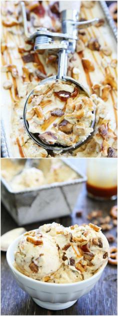 
                    
                        No Churn Salted Caramel Toffee Pretzel Ice Cream Recipe on twopeasandtheirpo... This easy ice cream is AMAZING!
                    
                