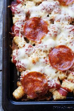 pizza totchos | heathersfrenchpress.com #snacks