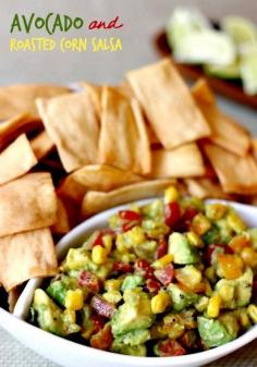 Fresh avocado mixed with corn, tomatoes and lime - perfect for dipping!