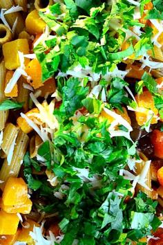 Butternut  Mushroom Penne | reluctantentertainer.com