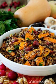 Butternut Squash with Rainbow Quinoa - A Family Feast