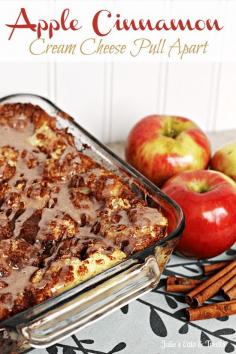 
                    
                        Apple Cinnamon Cream Cheese Pull Apart ~ Rhodes Dinner Rolls stuffed with cream cheese, cinnamon and apples!
                    
                