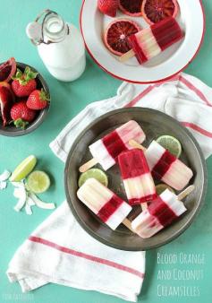 Blood Orange and Coconut Creamsicles
