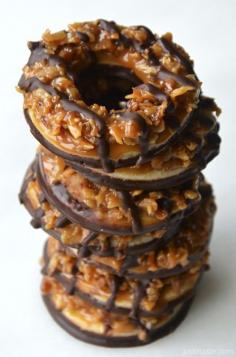Homemade Samoas Girl Scout Cookies #samoas #cookies #copycat
