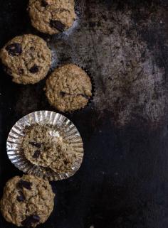Roasted Banana, Earl Grey & Dark Chocolate Muffins
