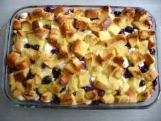 Overnight blueberry French toast bake for Christmas morning