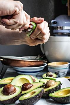 Avocado Fries with melty chess dip