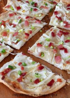 Flammkuchen | Thin Pizza  #Pizza #Recipe