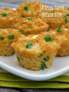 *Jalapeno Popper Quinoa Bites (Uses Montery Jack & Cream cheese & Jalapenos)- Alida's Kitchen #recipes #WeekdaySupper #ChooseDreams