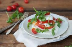 Heirloom Tomatoes with Lemon Ricotta & Arugula