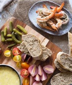 Poached Lemon Myrtle Prawns & Raclette | www.bellyrumables.com