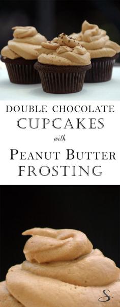 
                    
                        Double Chocolate Cupcakes with Peanut Butter Frosting
                    
                