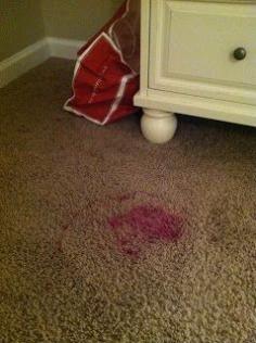 How to clean nail polish out of carpet. Acetone shaving cream. I know someone who needs this!