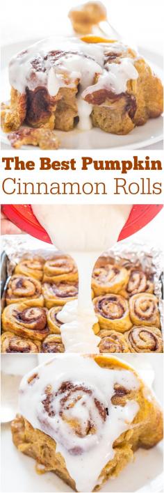 #Pumpkin Cinnamon Rolls! #bake #recipe #food #dessert #autumn #fall