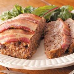 BACON TOPPED DEER MEATLOAF