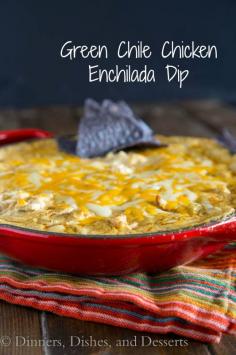 Green Chile Chicken Enchilada Dip Recipe on Yummly