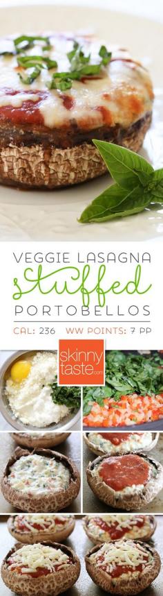 
                    
                        Veggie Lasagna Stuffed Portobello Mushrooms – low-carb, gluten-free and vegetarian
                    
                