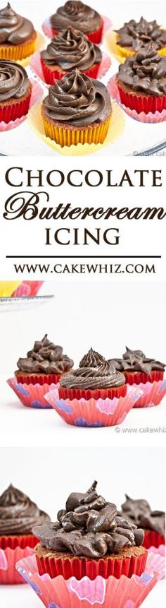 This CHOCOLATE BUTTERCREAM ICING will knock your socks off! It's smooth, creamy and velvetty soft. Perfect for frosting cakes and cupcakes.