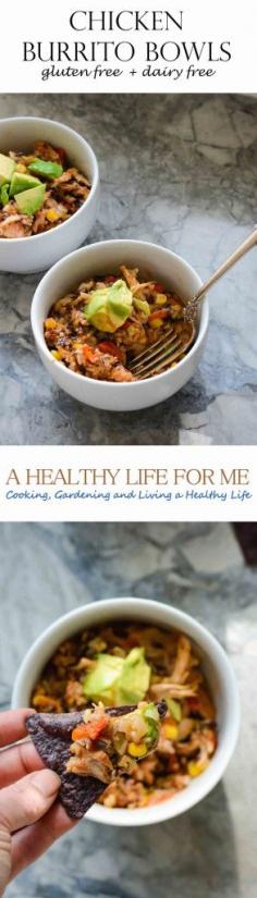 Chicken Burrito Bowl Gluten Free Recipe | ahealthylifeforme.com