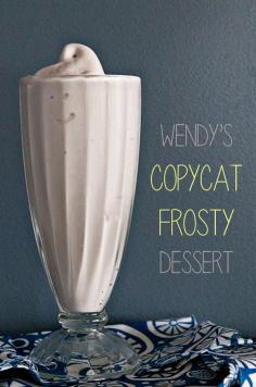 One of the most popular copycat recipes on my blog... Wendy’s Copycat Frosty Dessert! Tastes just like the original! When asked what my favorite dessert is, I am sometimes embarrassed to tell people that it's the Wendy's chocolate frosty. I know most people love decadent desserts and I love many of them too, especially the Italian ones, but in Minnesota they are hard to come by and so I move on to my favorite Wendy's chocolate frosty. I'll order it even when the temps are 30 below zero.