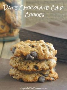 Date Chocolate Chip Cookies Recipes - Heathier - Vegan in the Freezer