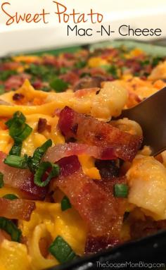 Sweet potato mac n cheese... Minus the mushrooms