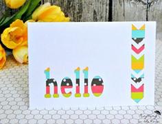 Hello Card submitted to InspirationDIY.com